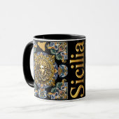 Sicilia Sicilian Pattern Classic Mok, 11 oz Mok (Voorkant links)