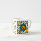 Sicilia Sicilian Pattern Espresso Kop (Voorkant rechts)