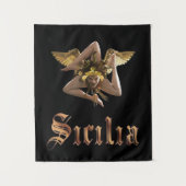 Sicilia/Sicilië Trinacria Tapestry Wandkleed (Voorkant)