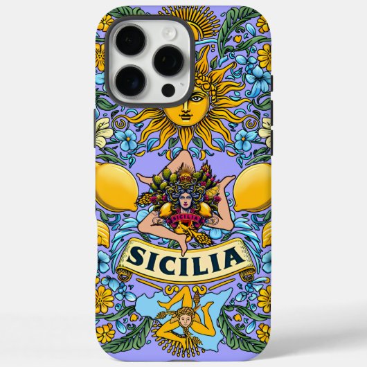 Sicilia Trinacria iPhone 16 Pro Max coque (Verso)