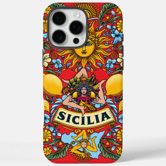 Sicilia Trinacria iPhone 16 Pro Max coque (Verso)