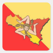 Sicilia 🇮 🇹 ☀️ vierkante sticker (Voorkant)