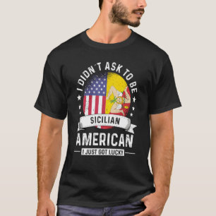 Siciliaans Amerikaanse Patriottische Humor Vlag T-shirt