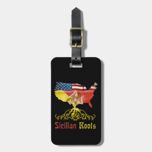 Siciliaans-Amerikaanse Roots Bagage Label Sjabloon