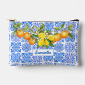 Siciliaans blauw geel citrus Mediterraan azulejo Etui (Voorkant)