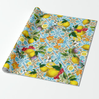 Siciliaans citroen- en tegelpatroon cadeaupapier