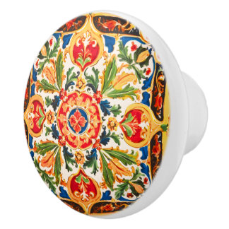Siciliaans keramisch patroon keramische knop