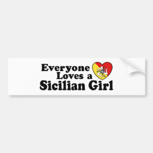 Siciliaans meisje bumpersticker