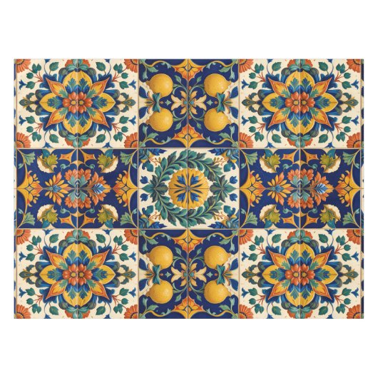 Siciliaans ontwerp tafelkleed (Voorkant (Horizontaal))