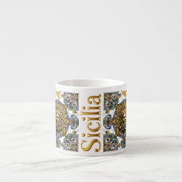 Siciliaans patroon espresso kop