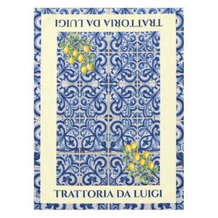 Siciliaans Tegel Limoen Patroon Italiaans Restaura Tafelkleed