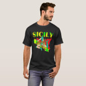  Siciliaans Vlag Pride T Shirt (Voorkant volledig)