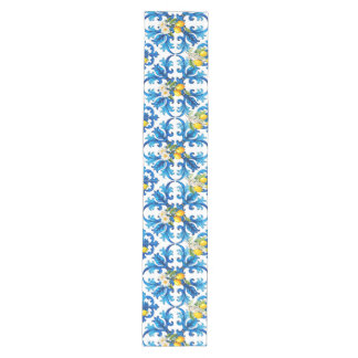 Siciliaans, zomer, citroen, mozaïek, blauw, medium tafelloper