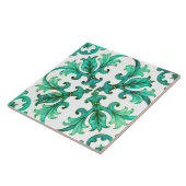 Siciliaans, zomer, citroen, mozaïek, groen, tegeltje (Zijkant)