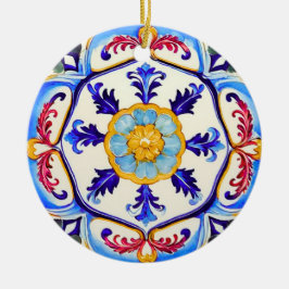 Siciliaanse barokbloem I Keramisch Ornament