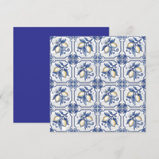 Siciliaanse Blauwe en Witte Tegels Met Citroenen