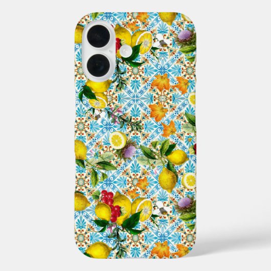 Siciliaanse citroen en  tegels Case-Mate iPhone case (Achterkant)