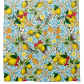 Siciliaanse citroen en tegels douchegordijn (Voorkant)