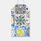 Siciliaanse citrus Mediterrane majolica Cadeaulabel (Achterkant)