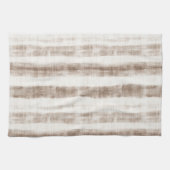 Siciliaanse geweven crème tan strepen Vrijgezellen Theedoek (Horizontaal)