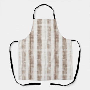 Siciliaanse geweven crèmekleurige bruine strepen b schort