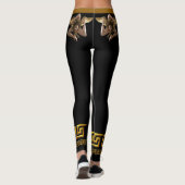 Siciliaanse Golden Medusa Athletische Leggings (Achterkant)