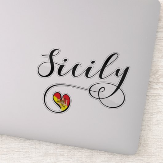 Siciliaanse hartvlag, Sicilië Sticker (Detail)