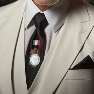 Siciliaanse Italiaans Kaart Ace van Goud Nostalgia Stropdas