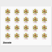 Siciliaanse kerst Trinacria Ronde Sticker (Vel)