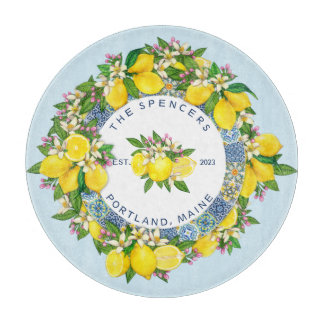  Siciliaanse majolica Tiles Floral Lemon Snijplank