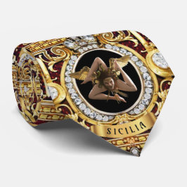 Siciliaanse Medusa-Pareltjes Trinacria Stropdas