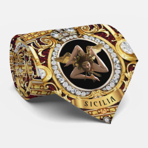 Siciliaanse Medusa-Pareltjes Trinacria Stropdas