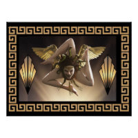 Siciliaanse Medusa (Trinacria) Symbool van het eil