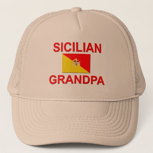 Siciliaanse opa trucker pet (Voorkant)