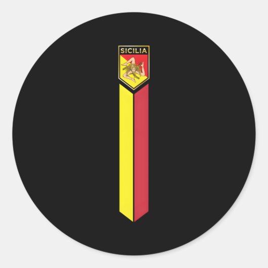 Siciliaanse Pride Siciliaanse vlag Jersey stijl Ronde Sticker (Voorkant)
