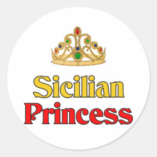 Siciliaanse prinses ronde sticker