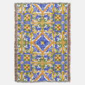 Siciliaanse stijl, majolica, zomer, kleurrijk patr deken (Voorkant Verticaal)