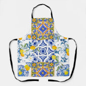 Siciliaanse stijl, zomerkunst All-Over Print Apron Schort (Voorkant)