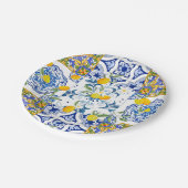 Siciliaanse stijl, zomerkunst papieren bordje (Gekanteld)