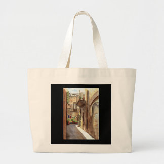 Siciliaanse straat grote tote bag