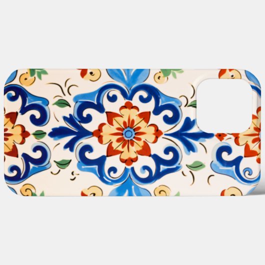 Siciliaanse Tegel Patroon Case-Mate iPhone Case (Achterkant (horizontaal))