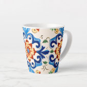 Siciliaanse Tegel Patroon Latte Mok (Rechterhoek)