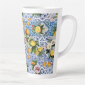 Siciliaanse tegels met bloemen en citroen latte mok (Rechts)