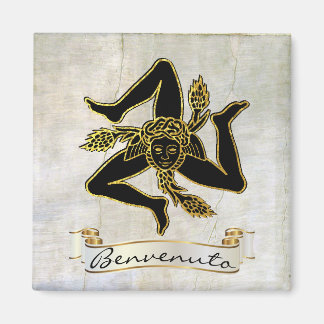 Siciliaanse Trinacria Benvenuto Magneet