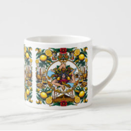 Siciliaanse Trinacria Espresso Cup Kop