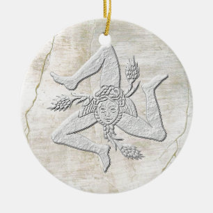 Siciliaanse  Trinacria Fresco Kijk Keramisch Ornament