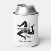 Siciliaanse Trinacria Jouw tekst en achtergrond Blikjeskoeler (Blikje Voorkant)