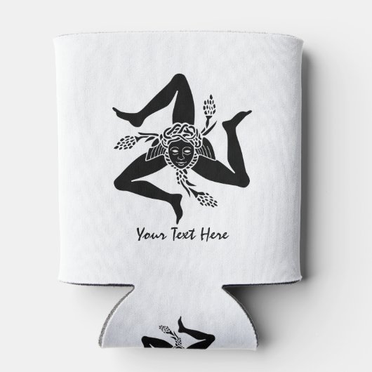 Siciliaanse Trinacria Jouw tekst en achtergrond Blikjeskoeler (Achterkant)