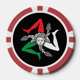 Siciliaanse Trinacria Medusa Embleem Italiaans The Poker Chips
