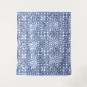 Siciliaanse vintage blauwe en witte tegels foto ac wandkleed